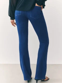 Donkerblauw - Check Jersey Bootcut Leggings