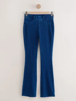 Donkerblauw - Check Jersey Bootcut Leggings