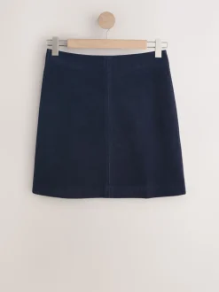Donkerblauw - Corduroy minirok
