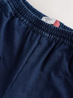 Donkerblauw - Denim Jersey Broeken met Barrel jeans