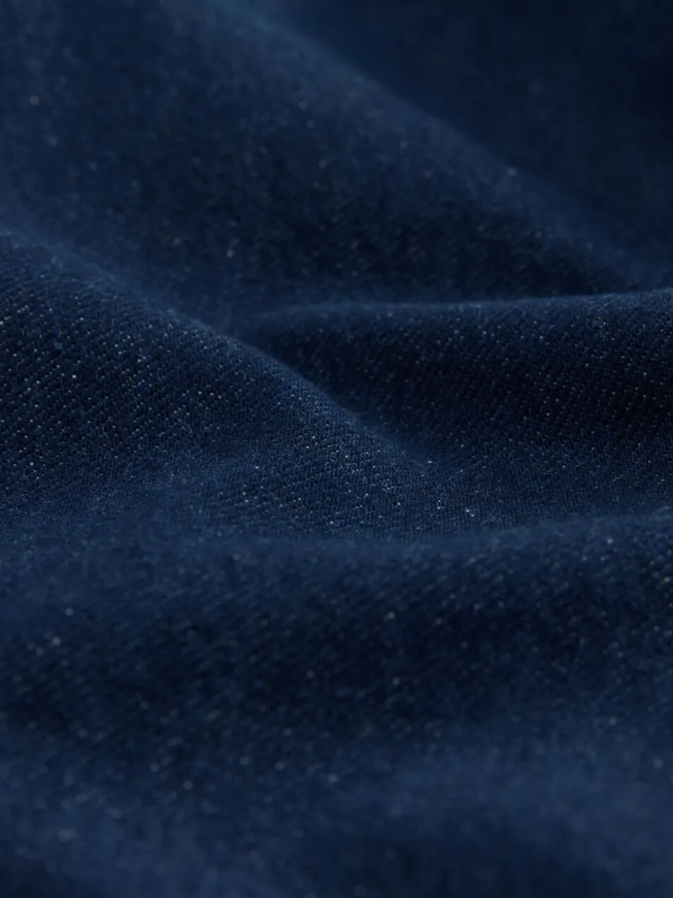 Donkerblauw - Denim joggingbroek met plooitjes en wijde pijpen
