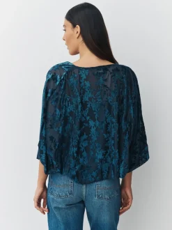 Donkerblauw - Devore Short Sleeve Cover Up