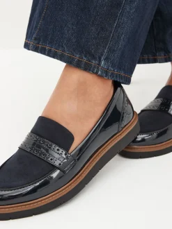 Donkerblauw - Forever Comfort® Brogue Instappers