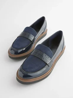 Donkerblauw - Forever Comfort® Brogue Instappers