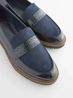 Donkerblauw - Forever Comfort® Brogue Instappers