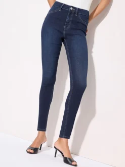 Donkerblauw - Friends Like These jegging met hoge taille