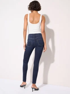 Donkerblauw - Friends Like These jegging met hoge taille
