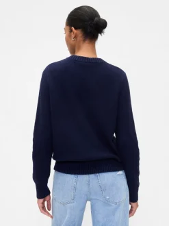 Donkerblauw - Gap Cotton Cable Knit Jumper
