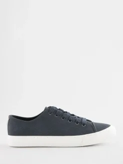 Donkerblauw - Gelakte honkbalsneakers