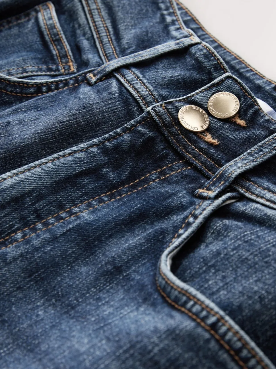 Donkerblauw - High Rise stretchy Jeans met wijde pijpen