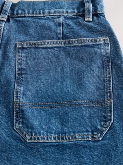 Donkerblauw - High Rise Utility Wijde pijpen Jeans