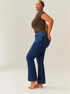 Donkerblauw - Hourglass Stretch Bootcut Denim Jeans
