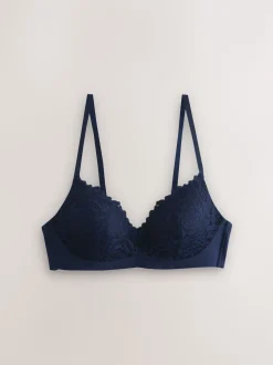 Donkerblauw - Kanten ultieme comfortabele beha