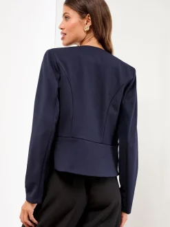 Donkerblauw - Lipsy - Kraagloze korte blazer