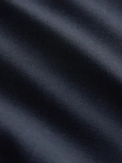 Donkerblauw - Maatgesneden slim fit broek van stevige stof