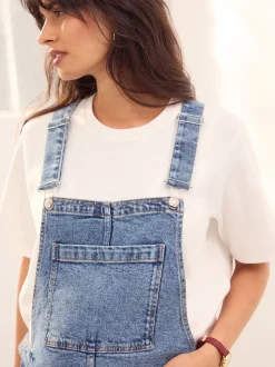 Donkerblauw - Maternity Denim Dungaree