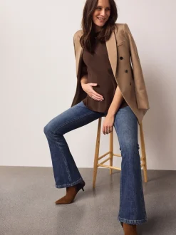 Donkerblauw - Maternity Denim Flare Jeans
