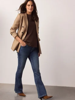 Donkerblauw - Maternity Denim Flare Jeans