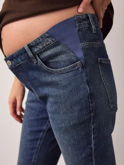Donkerblauw - Maternity Denim Flare Jeans
