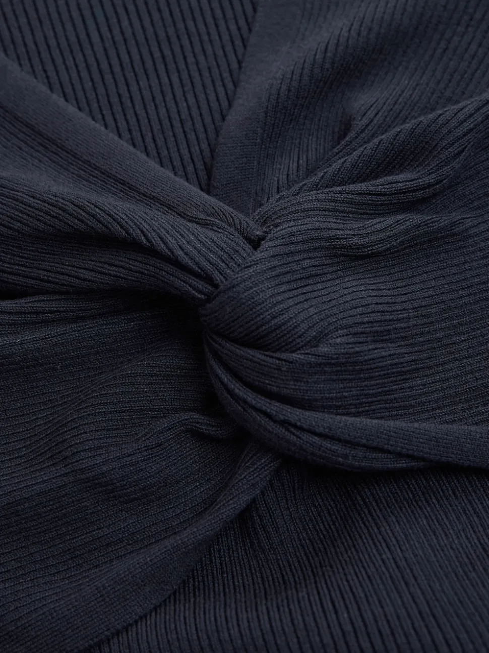 Donkerblauw - Maternity Twist Front Knit Jumper Dress
