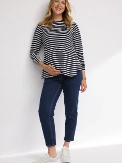 Donkerblauw - Mom zwangerschap Denim Jeans