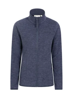 Donkerblauw - Mountain Warehouse Womens Snowdon Melange II Full-Zip Fleece