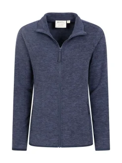 Donkerblauw - Mountain Warehouse Womens Snowdon Melange II Full-Zip Fleece