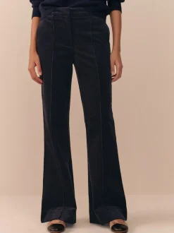 Donkerblauw - N. Premium Cord Bootcut Broeken