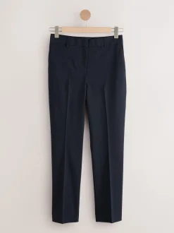 Donkerblauw - Nauwsluitende, op maat gemaakte broek van wol