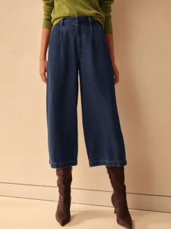 Donkerblauw - N.Premium High Rise Culotte Jeans