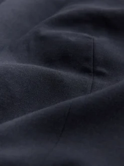 Donkerblauw - Op maat gemaakte blazer met enkele rij knopen van wol