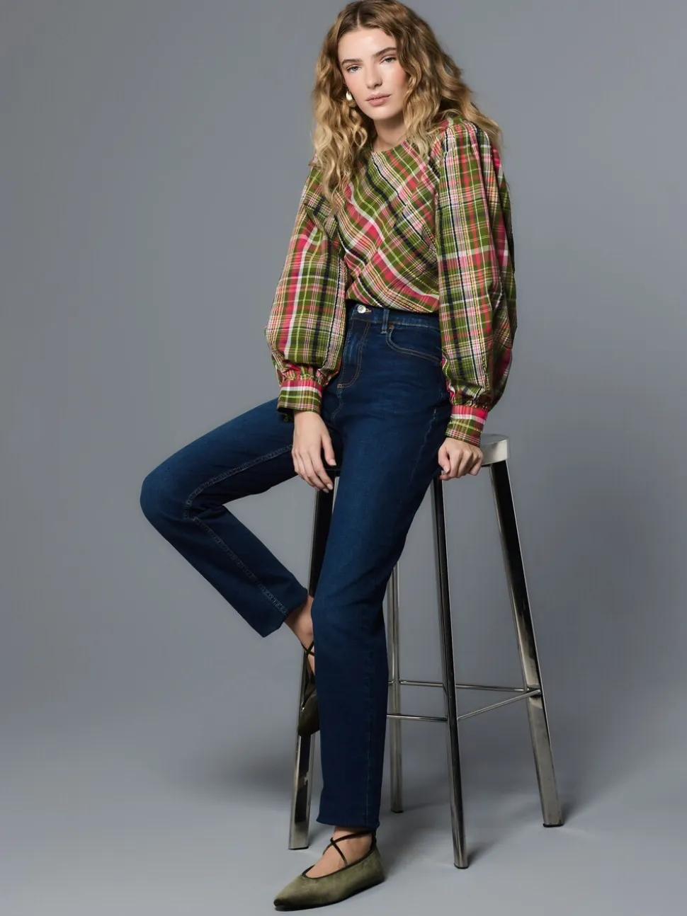 Donkerblauw - Slim Mid Rise Stretch Jeans