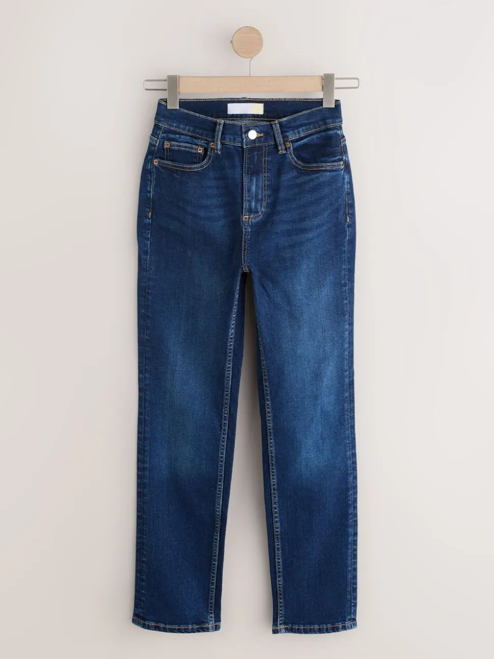 Donkerblauw - Slim Mid Rise Stretch Jeans