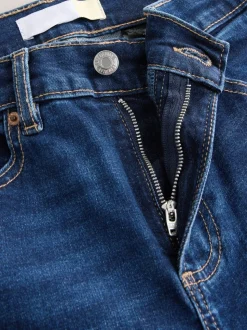 Donkerblauw - Slim Mid Rise Stretch Jeans