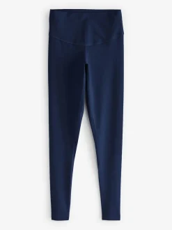 Donkerblauw - Sport Dry Tech buikcorrigerende legging met hoge taille en volledige lengte