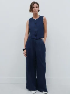 Donkerblauw - Superwide Pleated Trousers