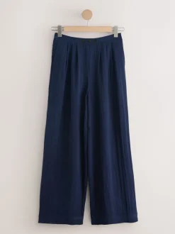 Donkerblauw - Superwide Pleated Trousers