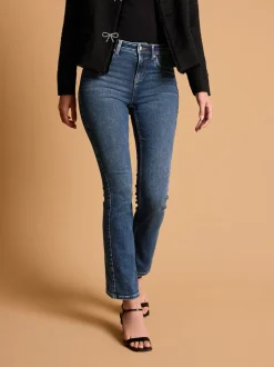 Donkerblauw - Superzachte bootcut-jeans