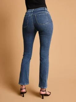 Donkerblauw - Superzachte bootcut-jeans