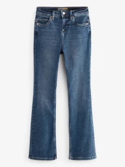 Donkerblauw - Superzachte bootcut-jeans