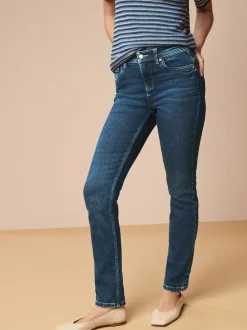 Donkerblauw - Superzachte slim-fit jeans