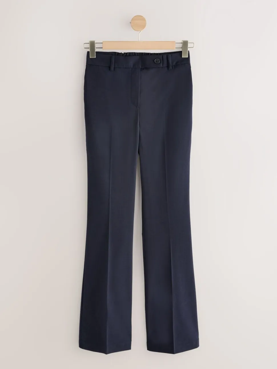 Donkerblauw - Tailored Bootcut Trousers With Wool