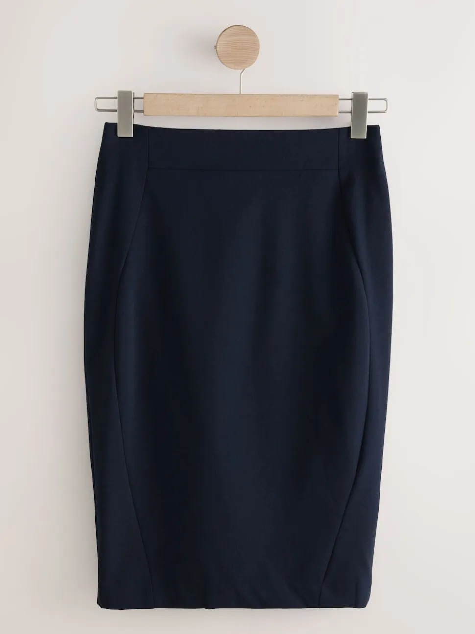 Donkerblauw - Tailored Pencil Skirt With Wool
