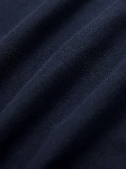 Donkerblauw - T-shirt met lange mouwen en ronde hals
