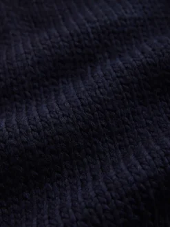 Donkerblauw - V-Neck Knitted Shirt Layer Look Jumper