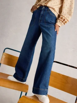 Donkerblauw - White Stuff Tia Wide Leg Jeans