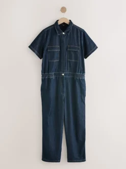 Donkerblauw - 100{Zwangerschapspakje van denim katoen