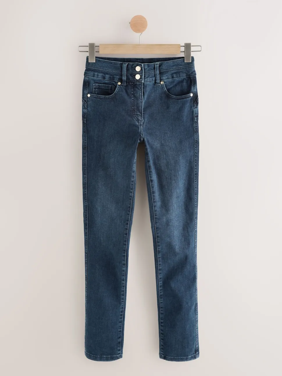 Donkerblauw denim - Figuurvormende slim jeans