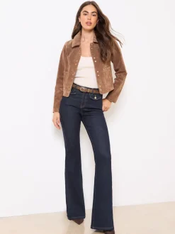 Donkerblauwe wassing - Lipsy Glam jeans met wijde pijpen