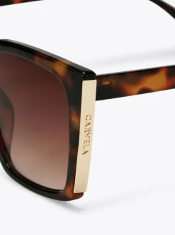 Donkerbruin - Carvela Square Frame Sunglasses